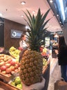 Pineapple shot in food market